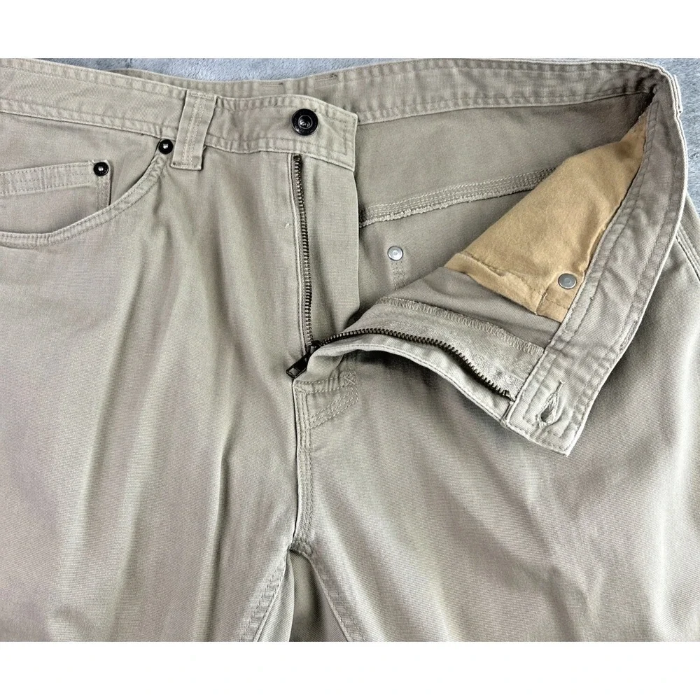 Prana‎ Breathe 36 X 32 Khaki Jeans Pants Carpenter Utility Relaxed Fit Outdoor